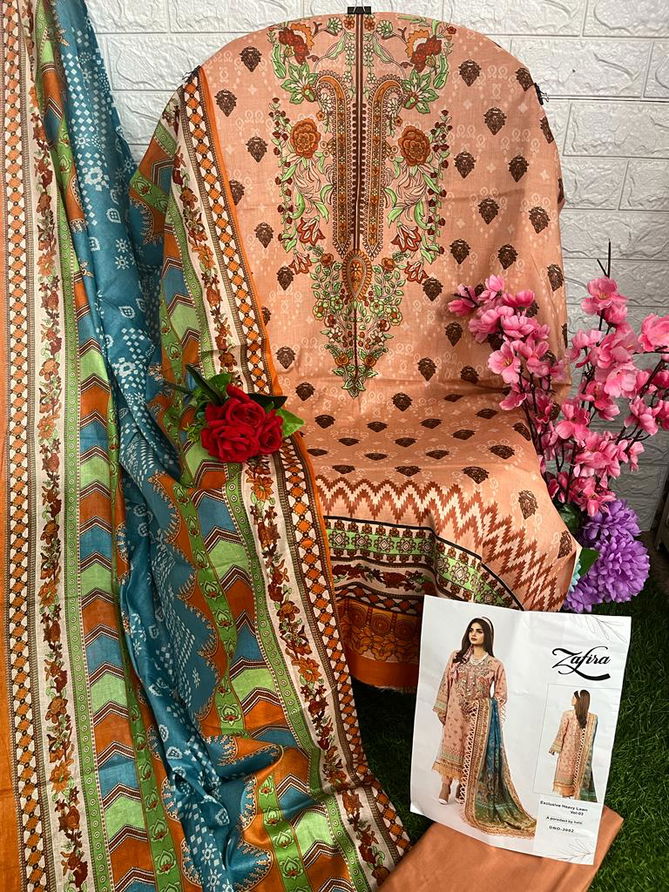 Zafira Vol 3 By Hala Lawn Cotton Pakistani Suit Catalog